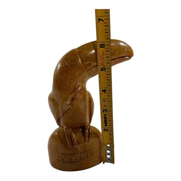 Hand Carved Tropical Panama Toucan Figure Souvenir Paperweight Stone Sculpture 6 - Picture 6 of 7